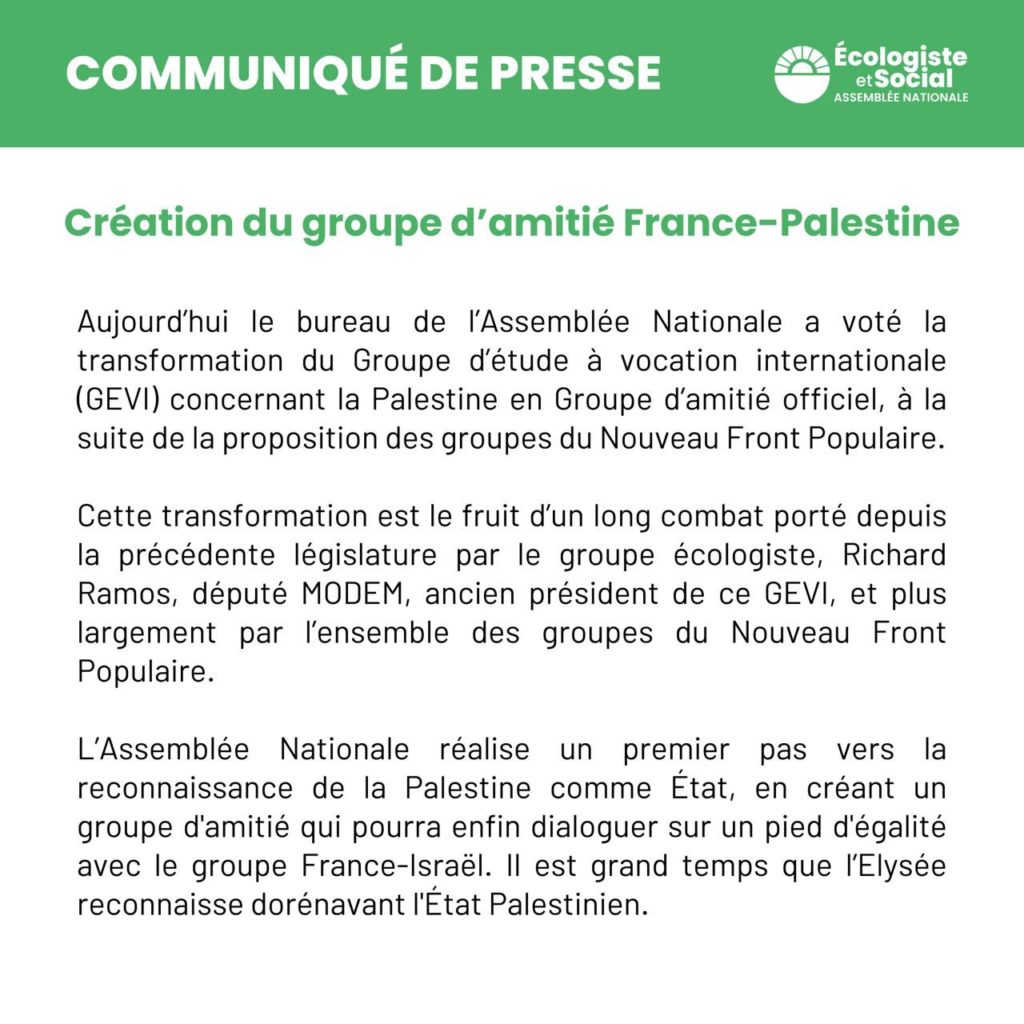 Communiqué de presse